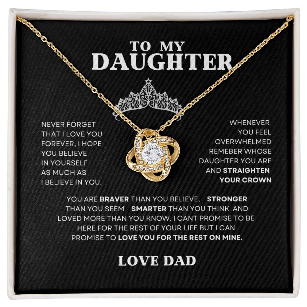 to my daughter love knot necklace 3