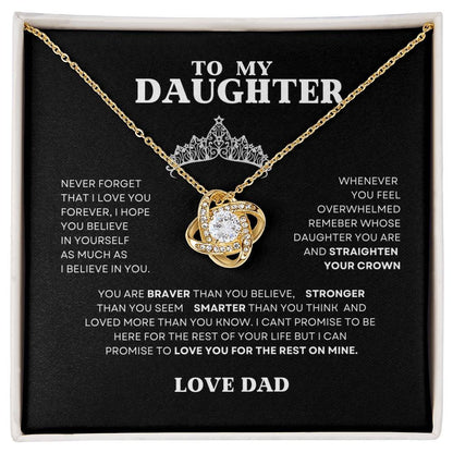 to my daughter love knot necklace 3